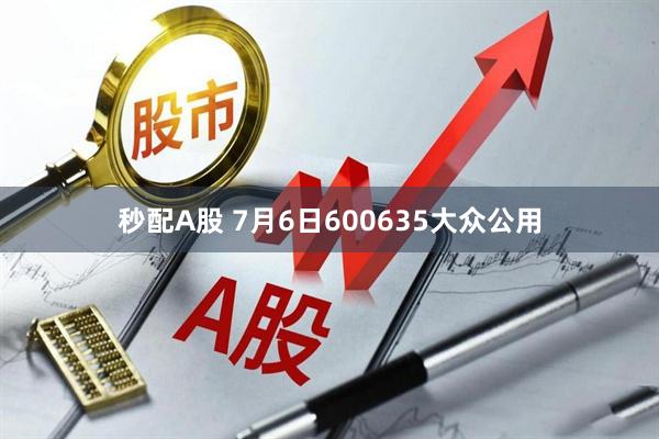 秒配A股 7月6日600635大众公用