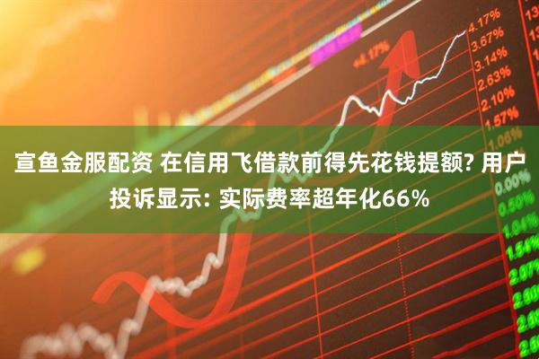 宣鱼金服配资 在信用飞借款前得先花钱提额? 用户投诉显示: 实际费率超年化66%